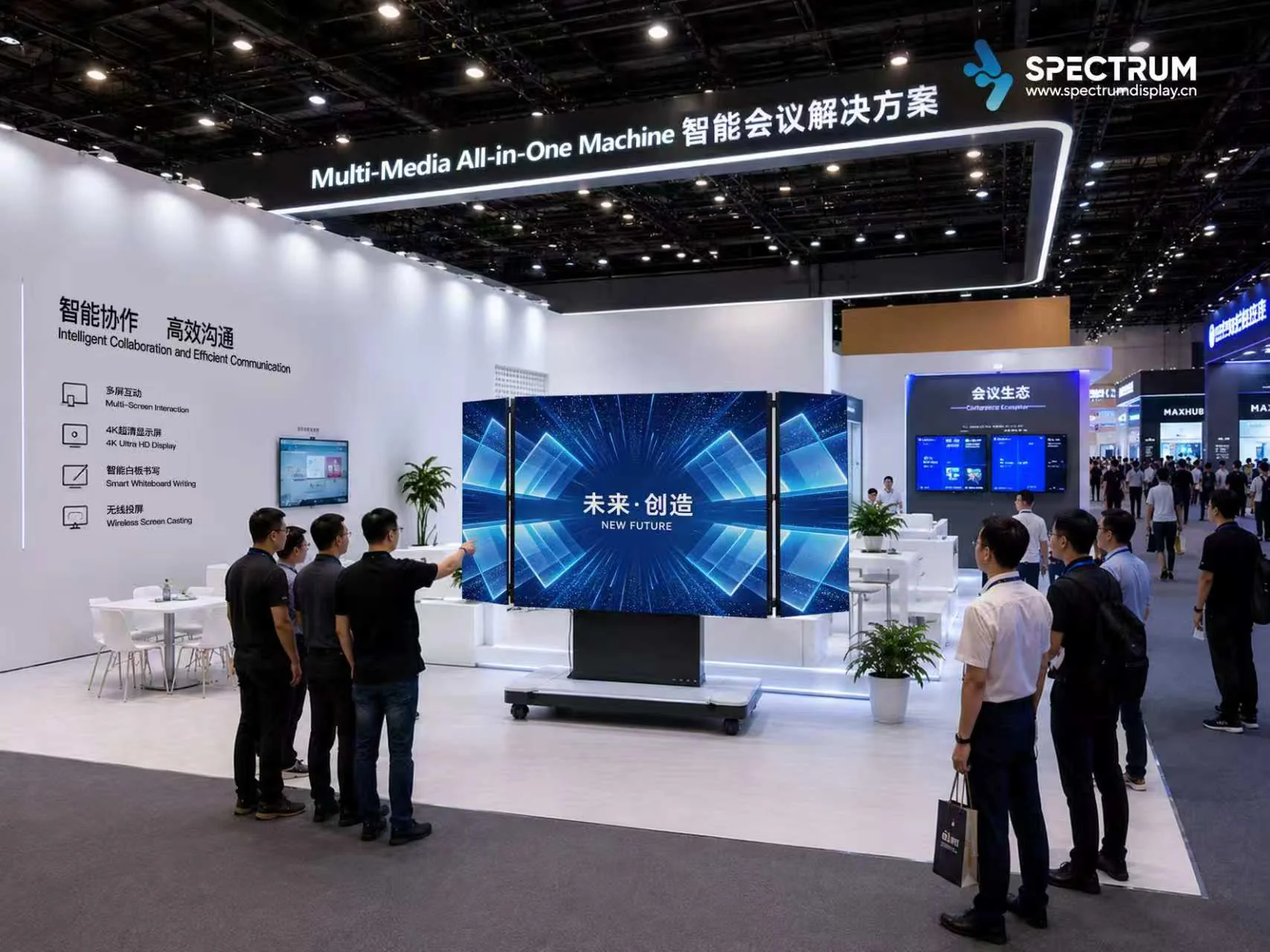 Spectrum Display LED lift and fold all-in-one display deployed on site
