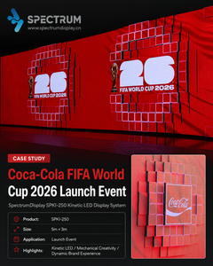 Coca-Cola FIFA World Cup Launch Event｜SpectrumDisplay SPKI-250 Kinetic LED System Creates Dynamic Brand Experience