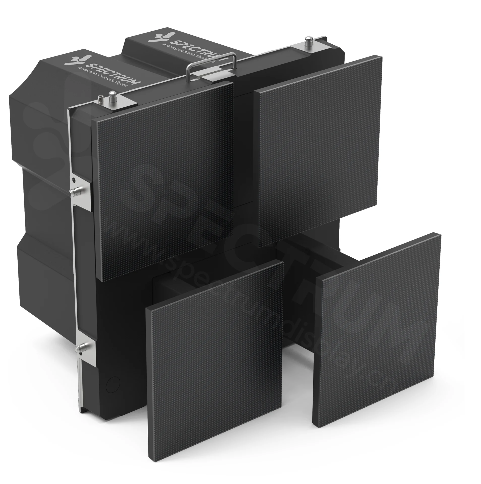 SPKI-250 large-format indoor kinetic LED screen - 248.5 x 248.5mm motion unit, 500 x 500mm cabinet, rear maintenance
