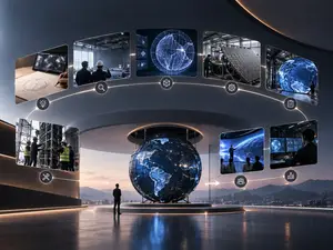 Spectrum Display engineers working through a complex custom LED project — from concept design and site survey to factory pre-commissioning and onsite installation