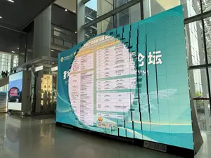 Spectrum Display kinetic LED wall installed at the Canton Fair Complex, Hall 19.2 booth A06-07