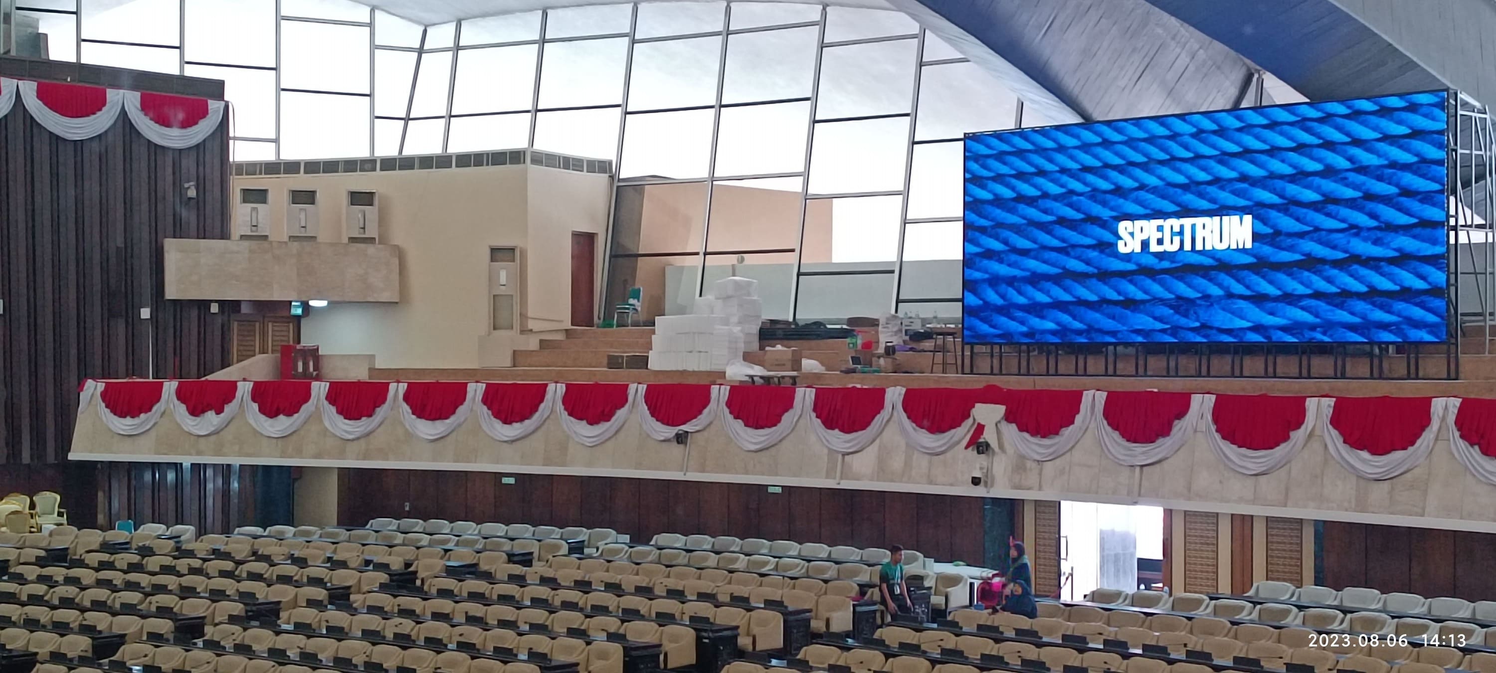 Hummingbird Series Fine Pitch Indoor Display P2 Project for the Convention Center of Indonesia People Representative Council 